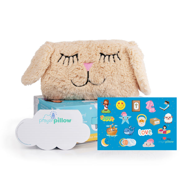 🐑 LAMBY Prayer Pillow Sleep Kit - Plush Lamb with Insert Notes
